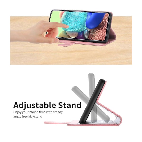 Imprægnering Y-formet Linje Anti-drop Beskyttelse Tegnebog Stativ Læder Telefon Cover til Samsung Multicolor Style E