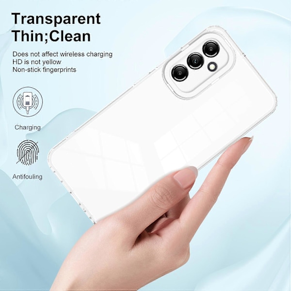 Samsung Galaxy A34 5G Kamerasuojattu 3-in-1 Läpinäkyvä TPU+PC Puhelinkotelo Multicolor Style B