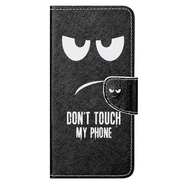 Mønsterprint Kryds Tekstur Læder Wallet Stand Case til iPhone 13 Pro Max