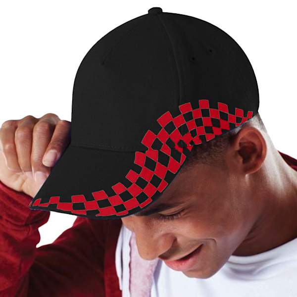 Beechfield Unisex Grand Prix Baseball Cap Én Størrelse Svart/Klassisk Rød Black/Classic Red Black/Classic Red One Size