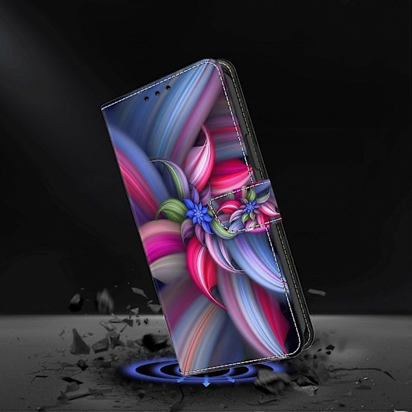 Plånboksfodral i PU-läder med 3D-mönster och ställ för Sony Xperia 1 V Multicolor Style M