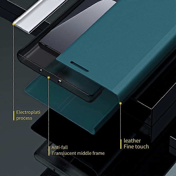 PU Læder Telefon Stand Case til Xiaomi 13 Pro 5G, Elektropletteret Anti-ridse Smartphone Cover Multicolor Style B