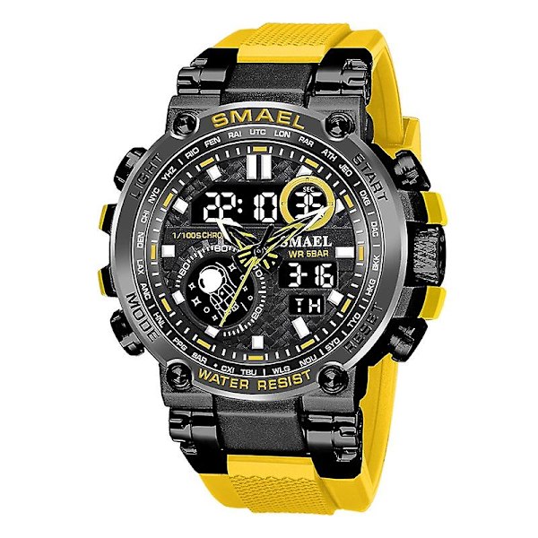 Smael 1803b utomhus vattentät legering watch Yellow