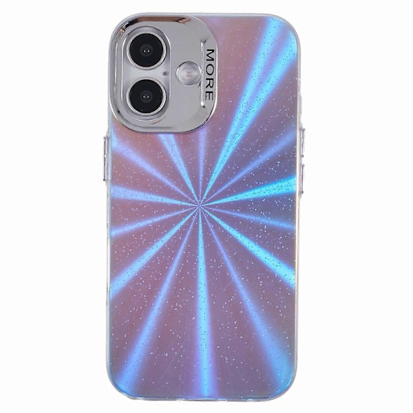 Skal för iPhone 16 Plus Silikon+PC IMD Lasertextur Matt Telefonskydd-AK6 Multicolor AK2