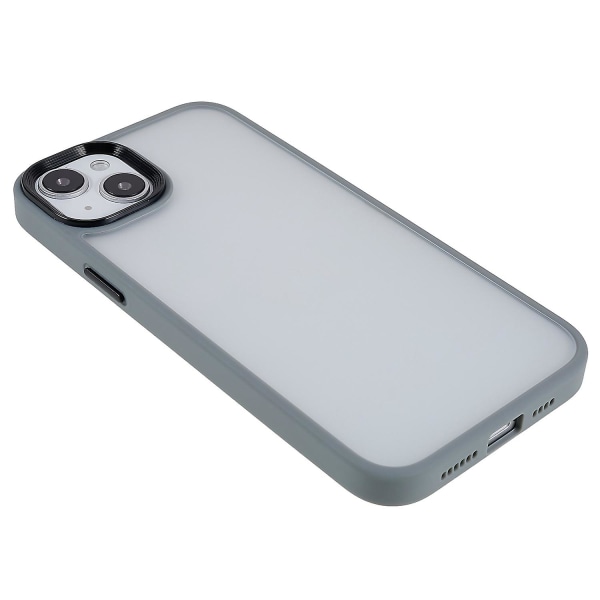 För Iphone 15 Plus Drop Resistant Tpu+acrylic Phone Case Skin-touch Back Cover Grey