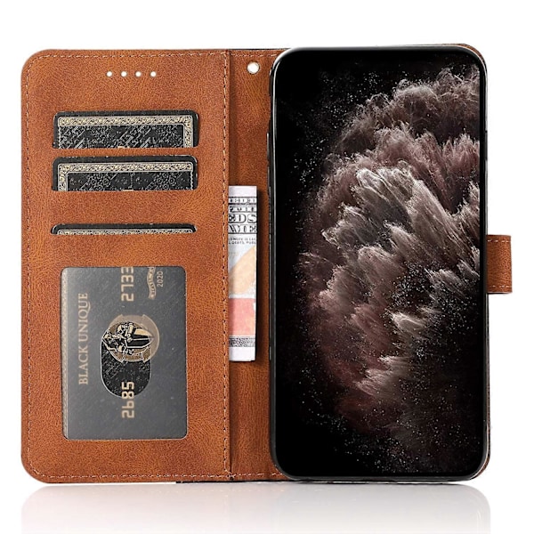 Fodral för Xiaomi 14T Färgskarvning Plånboksställ Läder Telefonfodral med Handledsrem Multicolor Style C