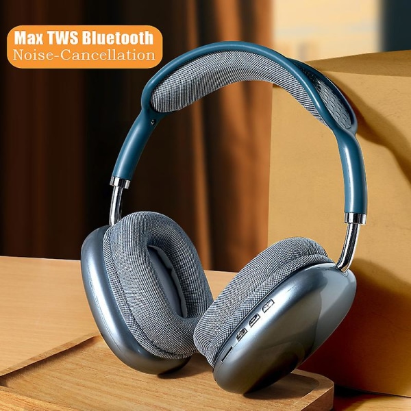 P9 Trådløse Bluetooth Hodetelefoner Med Mikrofon Støyreduserende Headset Stereo Lyd Øretelefoner Sport Gaming Hodetelefoner Støtter Tf 2 blue