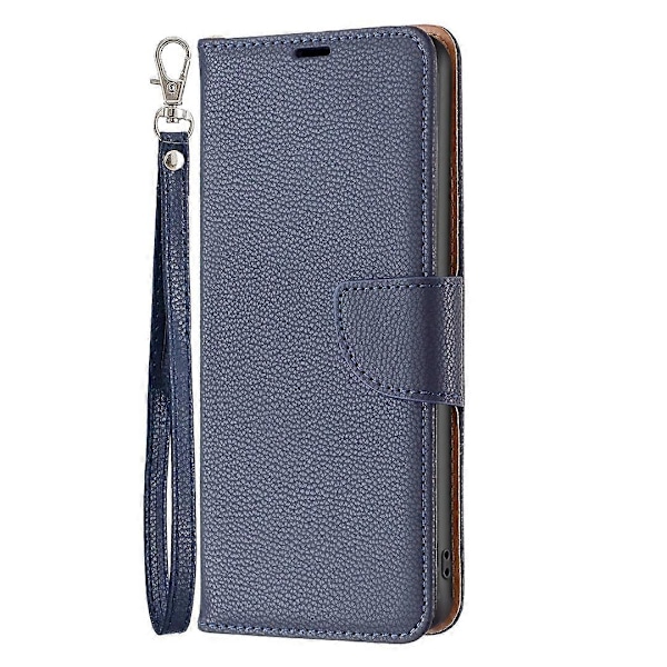 Plånboksfodral i PU-läder med Litchi-textur för Xiaomi Redmi Note 13 5G Multicolor Dark Blue