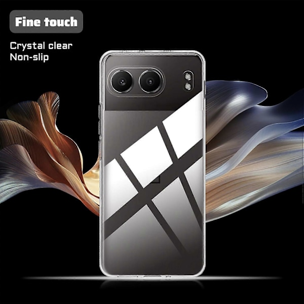 Kirkas TPU-suojakuori OnePlus Nord 4 -puhelimelle naarmuuntumista vastaan + 2.5D kaareva reunainen näytönsuoja