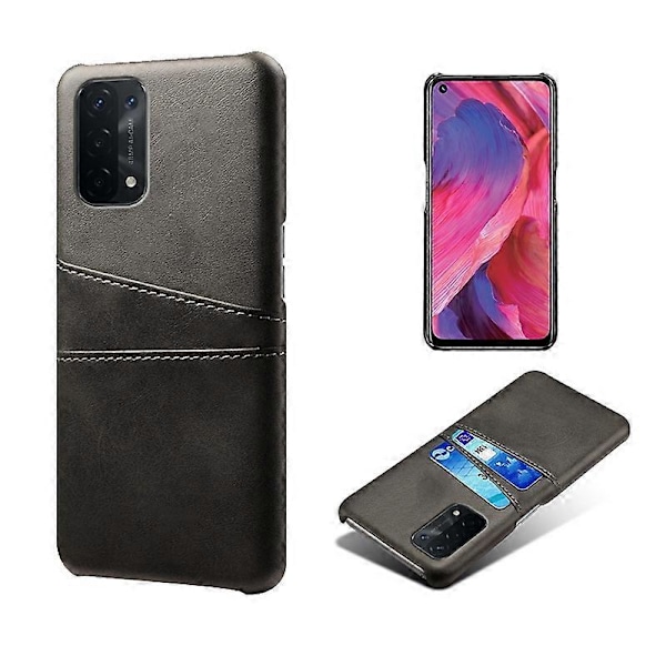 KSQ Dubbla Kortplatser PU Läderbelagt PC Skal Fodral för Oppo A74 5G/A54 5G/A93 5G