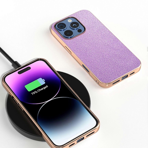 iPhone 16 Pro Max -kotelo, galvanointi, kimallepintainen PU+TPU-suojakotelo Multicolor Style A