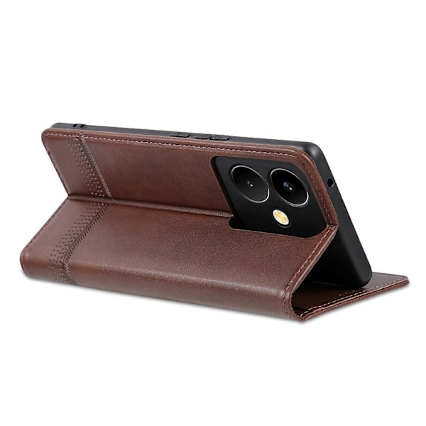 AZNS Fodral för vivo Y78+ 5G/Y78 5G Ställ PU Läder Plånboksfodral Flip Folio Telefonskal Multicolor Style C
