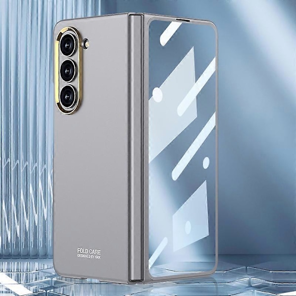 GKK Støtsikkert deksel til Samsung Galaxy Z Fold5 5G, hardt PC-telefondeksel med herdet glassfilm Multicolor Style F
