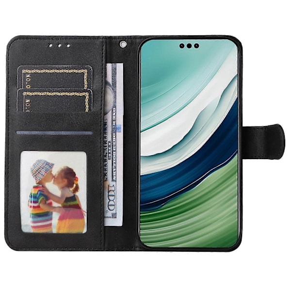 Til Huawei Mate 60 Etui Kalvetekstur Tegnebog Stativ PU Læder Slim-fit Telefoncover Multicolor Style A