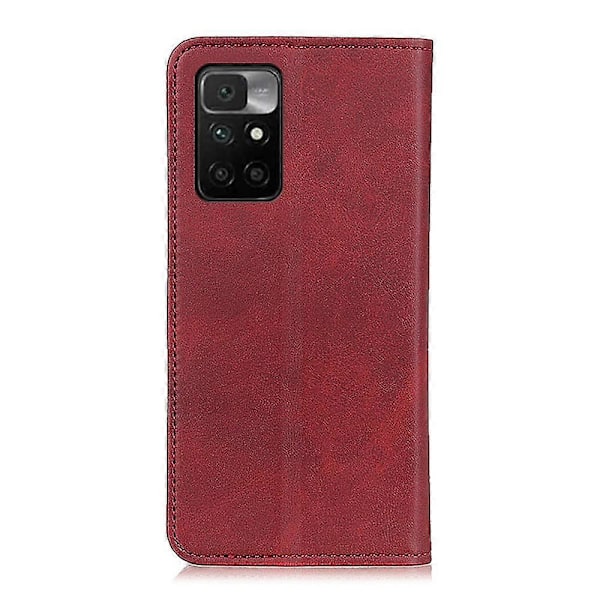 Splitlæder Auto-absorberende Wallet Stand Shell Telefon Cover til Xiaomi Redmi Note 11 4G