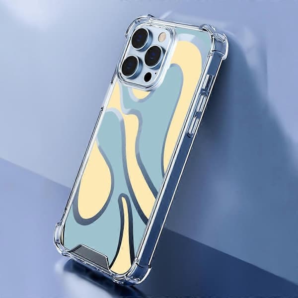 Farverigt bølgemønster trykt blødt TPU+PC telefoncover til iPhone 16 Pro Max - Multicolor Style K