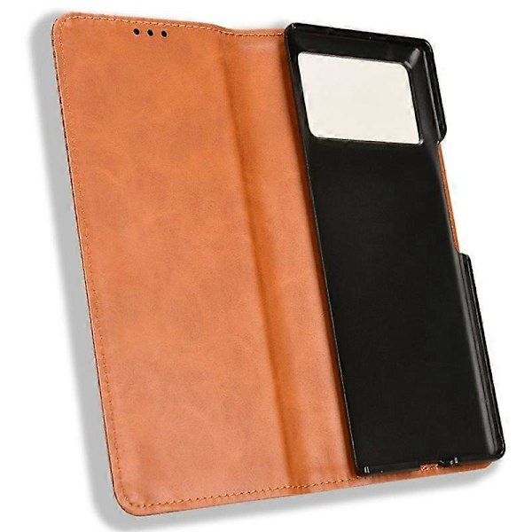 För Xiaomi Mix Fold 3 5G Vikbart Fodral Retro PU Läder Ställ Telefonskal Multicolor Style A