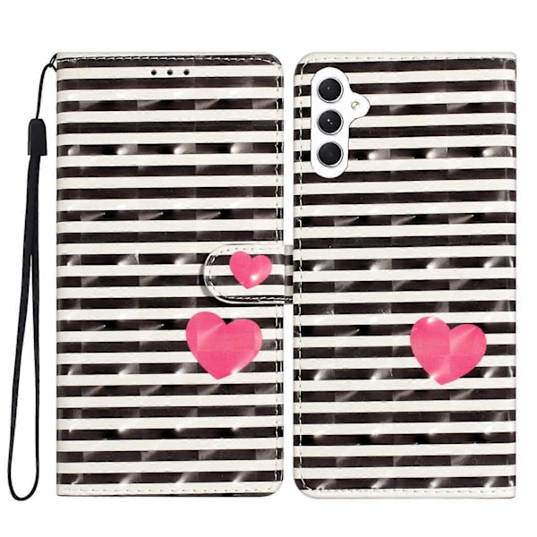 Til Samsung Galaxy S23 FE Etui Wallet PU Læder 3D Mønster Print Telefon Cover Multicolor Style A