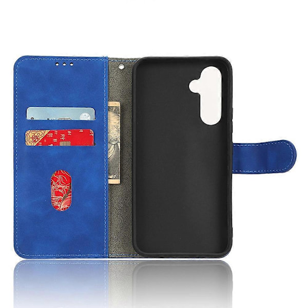 Stöttåligt mobilskal med Skin-Touch-känsla och plånboksställ för Samsung Galaxy A34 5G Multicolor Style C