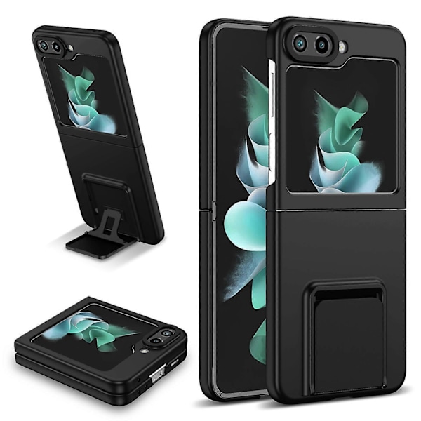 För Samsung Galaxy Z Flip5 5G Mobilskal Stöttåligt Hårt PC-skal med Ställ Multicolor Style A