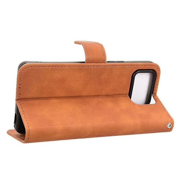Læderetui til Asus Zenfone 12 Ultra 5G, hudfølelse, anti-drop, pung, flip telefoncover Multicolor Brown