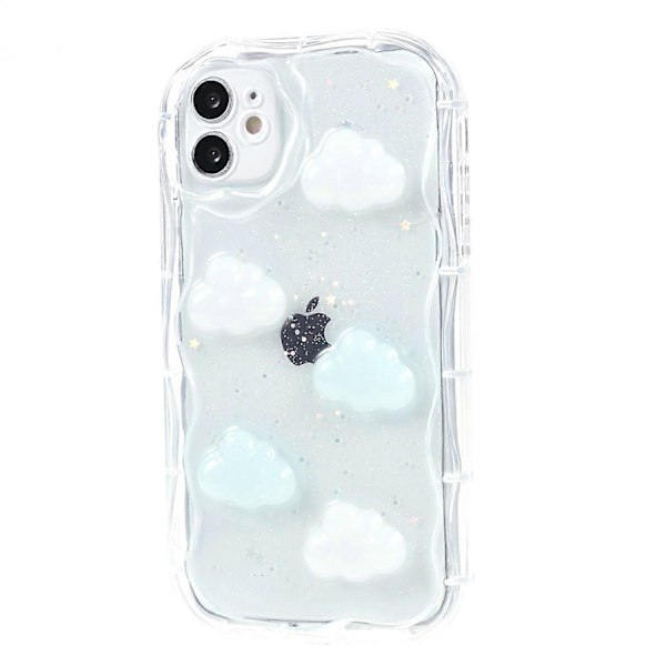 Takakansi iPhone 11:lle, 3D Perhonen/Pilvi Kuvio Iskunkestävä Epoksi TPU Puhelinkotelo Multicolor Style A