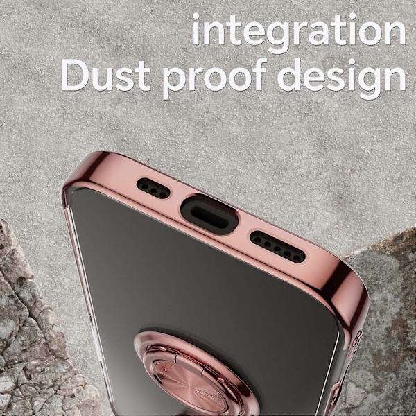 iPhone 16 Plus -kotelo, galvanointi, jalusta, TPU-puhelinkuori, magneettinen autoteline Multicolor Style C