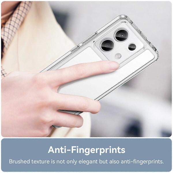 Skal för Xiaomi Redmi Note 13 Pro 5G/Poco X6 5G Mobilskal TPU+Akryl Skyddande Fodral Multicolor Transparent