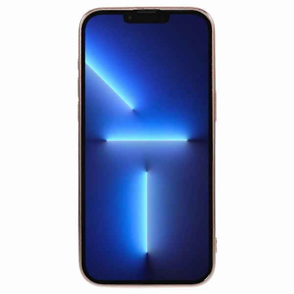 Elektroplettert Kant Hjerte Mønster TPU Telefondeksel med Stropp til iPhone 13 Pro Multicolor Style B