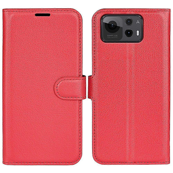 Til Asus Zenfone 12 Ultra 5G Etui Litchi Tekstur Stødsikkert Læder Wallet Telefon Cover Multicolor Red