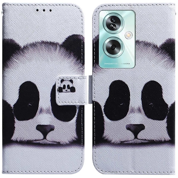 Plånboksfodral för Oppo A79 5G/A2 5G Mönstertryckt Läderfodral Multicolor Panda