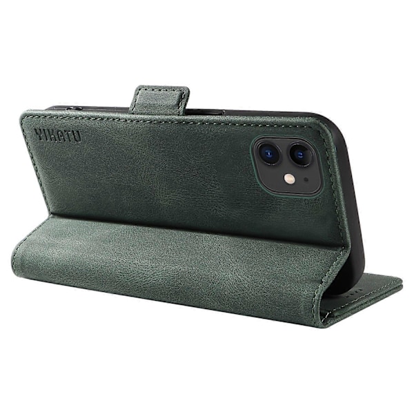 YIKATU YK-005 PU Læder Flip Cover til iPhone 11, Wallet Stand Hud-berørings Telefon Cover Multicolor Style D