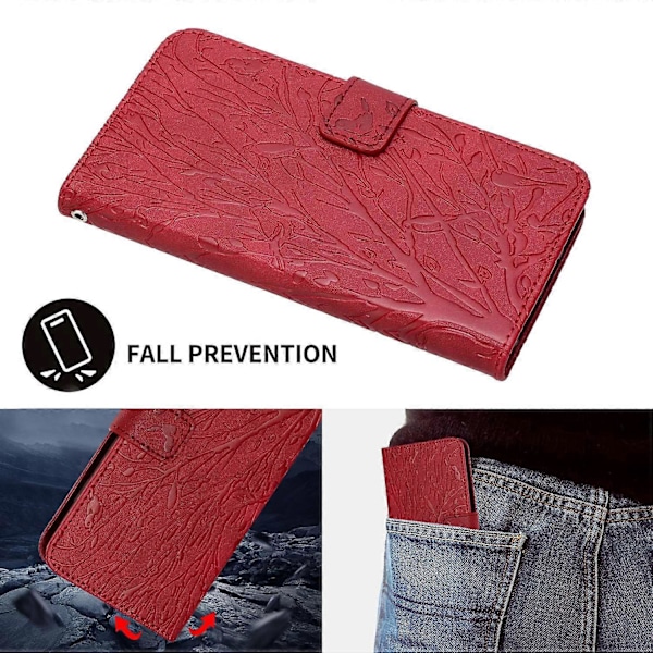 Til Samsung Galaxy A71 4G SM-A715 Læder Etui Wallet Stand Præget Telefon Cover Multicolor Style E