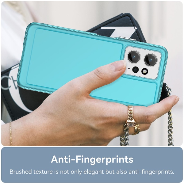 Anti-drop telefoncover til Xiaomi Redmi Note 12 4g blødt TPU beskyttelsescover Transparent Blue