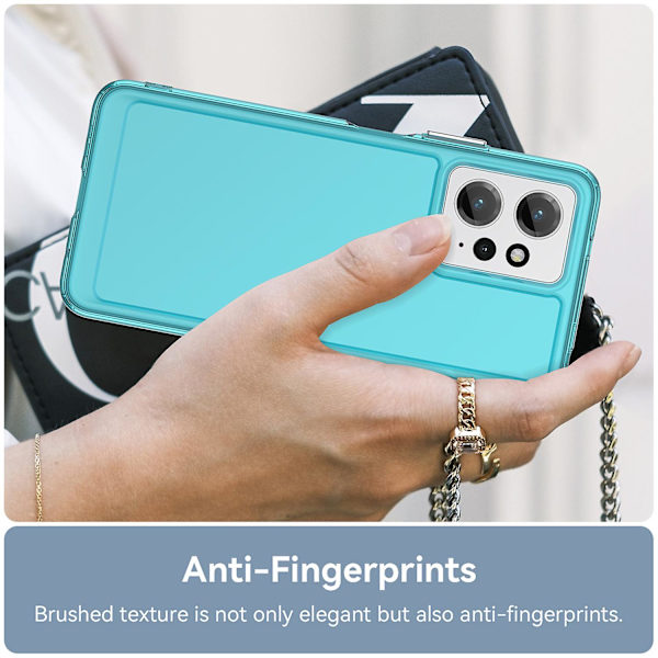 Anti-dropp phone case för Xiaomi Redmi Note 12 4g mjukt Tpu cover Transparent Blue