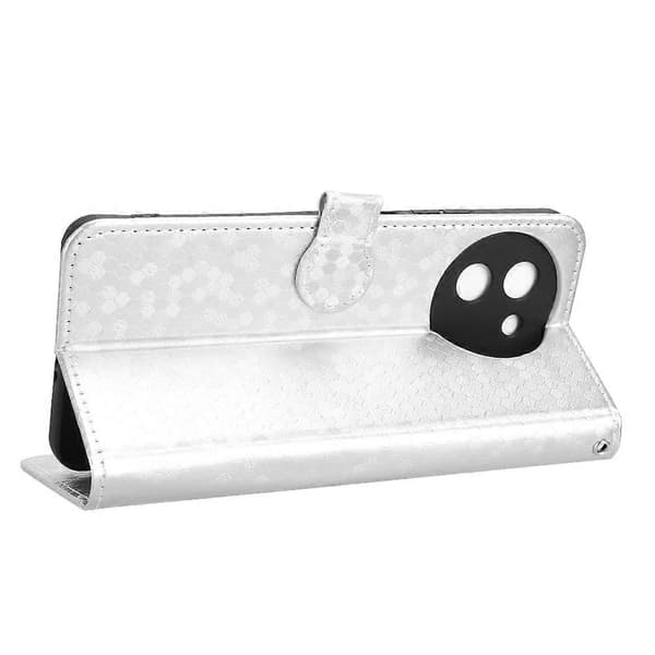 Til Doogee Note 59 Pro/ Note 59 Wallet Case Dot Mønster Prægning PU Læder Telefon Cover Multicolor Silver