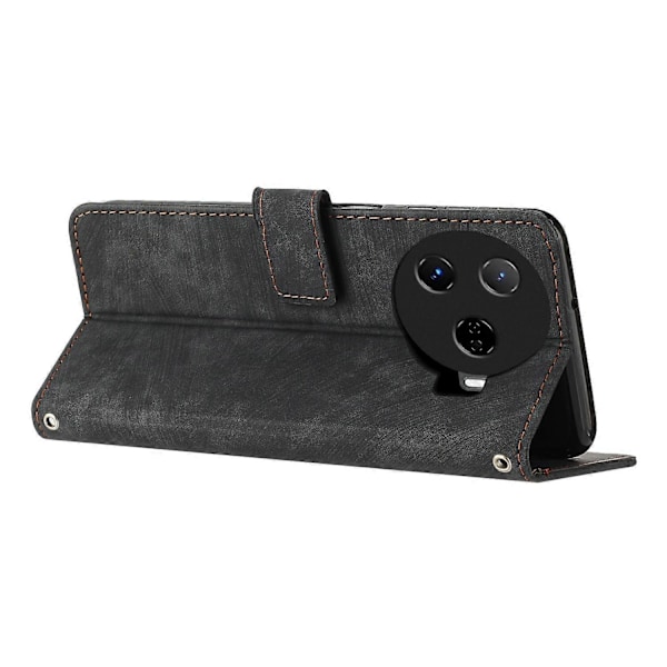 Til TECNO Camon 30 Pro 5G Telefon Cover Linjer Præget Anti-Ridse PU Læder Stand Case Multicolor Style A