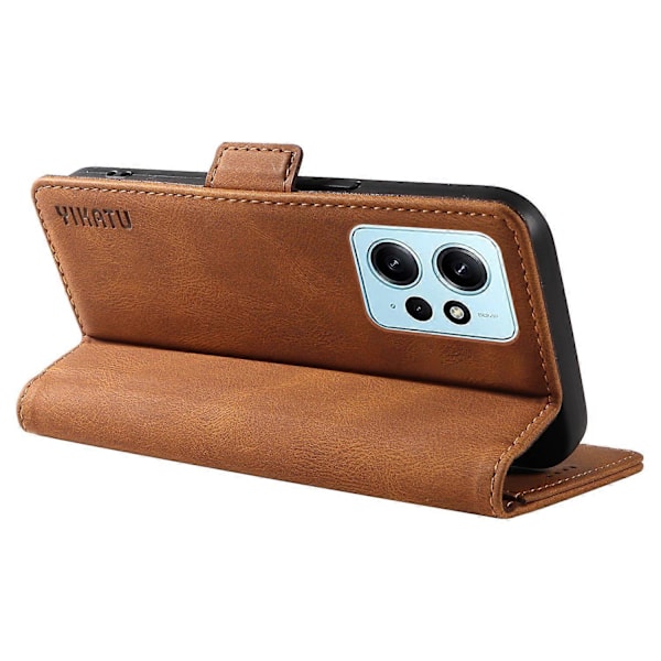 YIKATU YK-005 Til Xiaomi Redmi Note 12 4G Hud-berørings Telefon Cover PU Læder Wallet Stand Shell Multicolor Style C