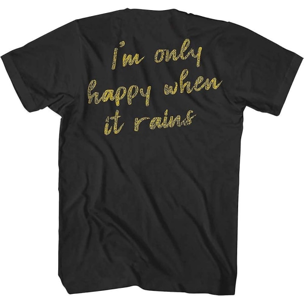 Garbage Band Jag är bara glad när det regnar Fram och bak Print Vuxen kortärmad T-shirt Gray XL