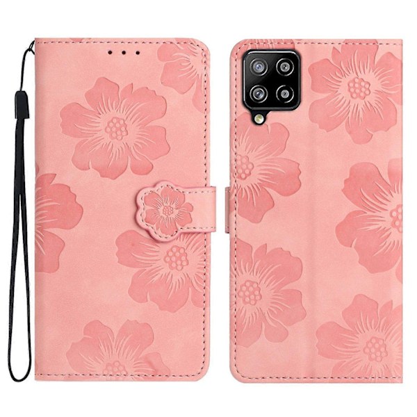 Til Samsung Galaxy A42 5G Blomstermønster Telefon Stand Case PU Læder Wallet Cover Multicolor Style C