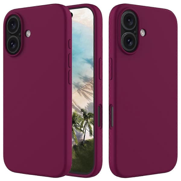 Skal för iPhone 16 Plus Flytande Silikon Mjukt Foder Baksida Telefonskydd