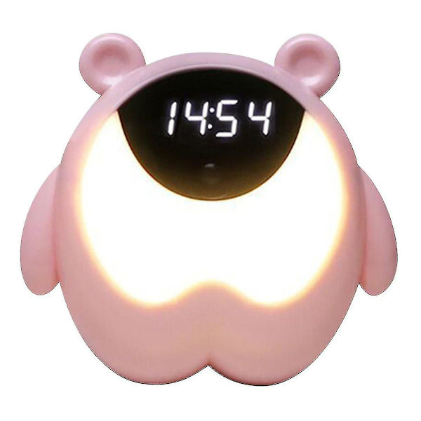 Natlampe Vækkeur Kropsalarm & Vibrationsinduktion 3w Kreativt Tidslys Vækkeur Børneværelse Smart Timer Sengelampe Natlampe Studerende