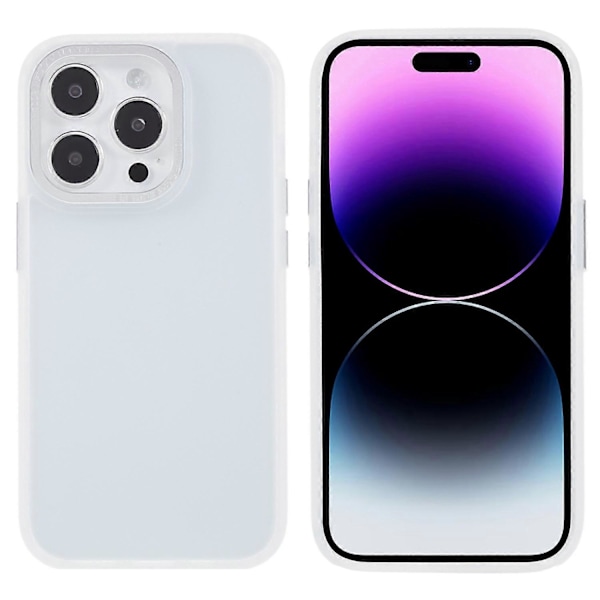 FULEXIN För iPhone 15 Pro PC+TPU Mobilskal Metall Linsskyddsram Anti-Repskydd Multicolor Style A