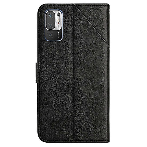 Naarmuuntumaton yksivärinen raidallinen nahkainen puhelinkotelo lompakko Xiaomi Redmi Note 10:lle Multicolor Style A