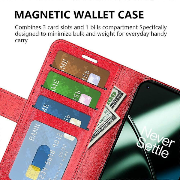 Til OnePlus 11 5G Fuld Beskyttelse PU Læder Magnetisk Telefon Cover Stativ Wallet Flip Telefon Cover Multicolor Style C