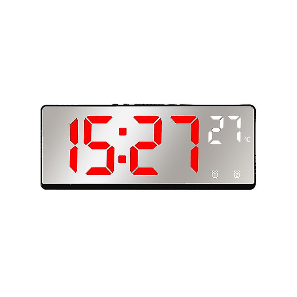 Digital Temperatur Dobbelt Alarm Snooze Bordur C Mode 12/24h(re