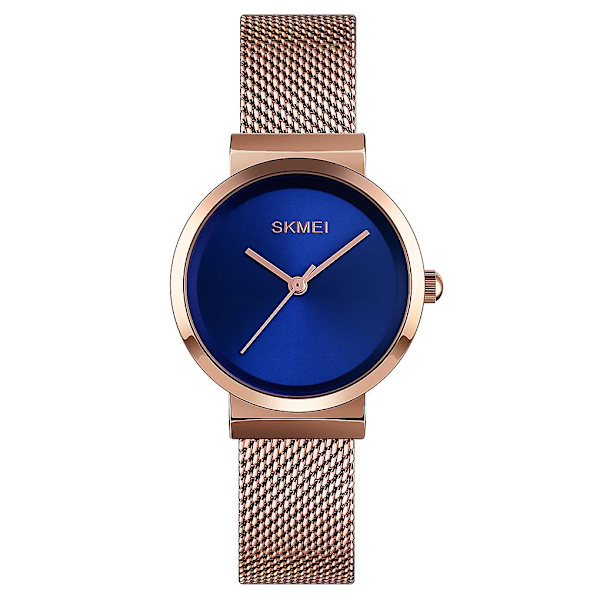 Skmei 1595 Scale Women Quartz Watch Silver Rose Gold Blue