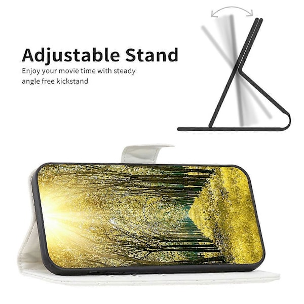 för Xiaomi Redmi 12C 4G Präglat PU Läder Plånboksfodral med Ställ Skydd Multicolor Style C