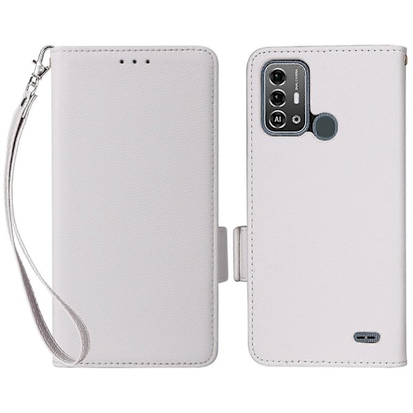 For ZTE Blade A53 Pro Deksel Støtsikkert Telefondeksel PU Lær Shell med Stropp Multicolor Style B