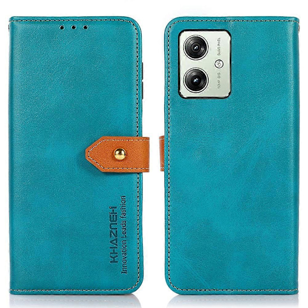 KHAZNEH Motorola Moto G54 5G -kotelo, nahkainen puhelinkotelo jalustalla ja lompakolla Multicolor Style B